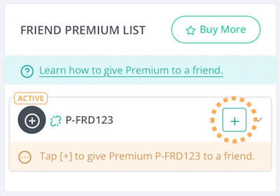 friend premium list