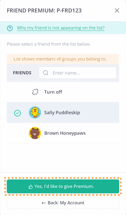friend premium selection
