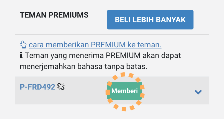 friend premium list