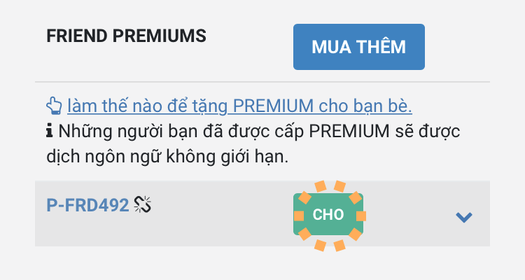 friend premium list