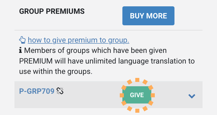 group premium list