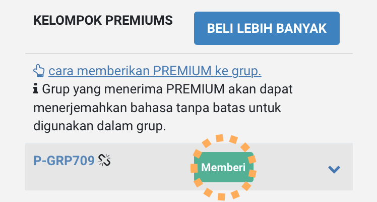 group premium list