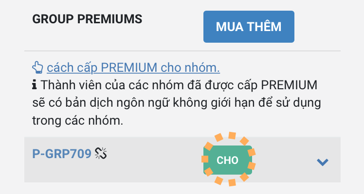 group premium list
