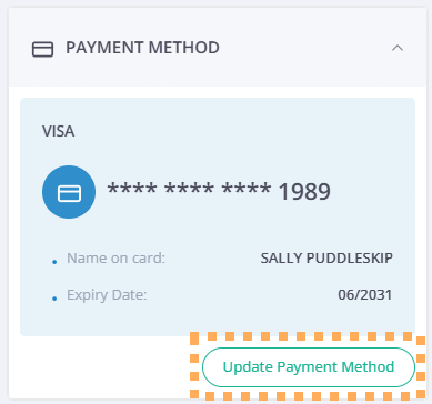 your payment method expand